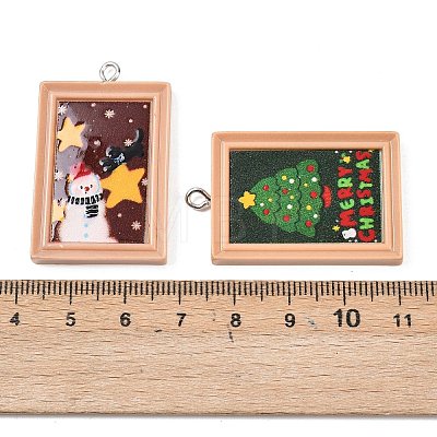 Christmas Opaque Resin Pendants RESI-I350-03-1