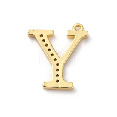 Rack Plating Brass Micro Pave Cubic Zirconia Pendant KK-H449-76G-14-1