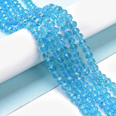 Electroplate Glass Beads Strands EGLA-A034-T4mm-L03-1