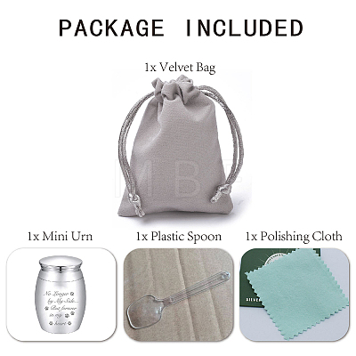 Alloy Cremation Urn Kit AJEW-CN0001-10T-1