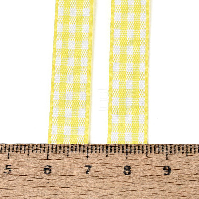 Single Face Plaid Polyester Satin Ribbon SRIB-T009-10A-1