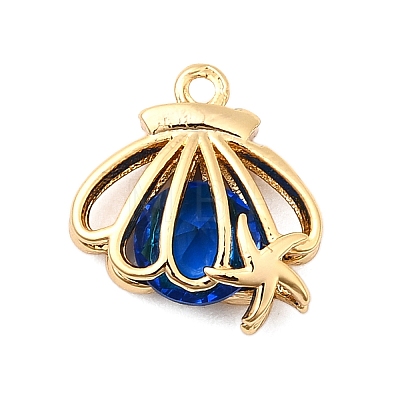 Brass Glass Charms KK-F916-30G-1