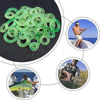 SUPERFINDINGS 100Pcs 5 Style Plastic Wacky Worms O-Rings for Wacky Rigging FIND-FH0001-88-1