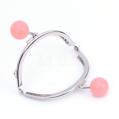 Iron Purse Frame Handle with Solid Color Acrylic Beads FIND-Q038P-D23-1