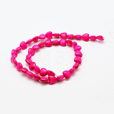 Heart Synthetic Turquoise Beads Strands TURQ-I019-12mm-04-1