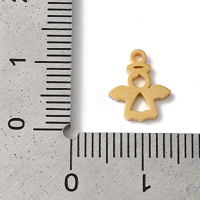 PVD Vacuum Plating 304 Stainless Steel Charms X-STAS-L081-025G-1