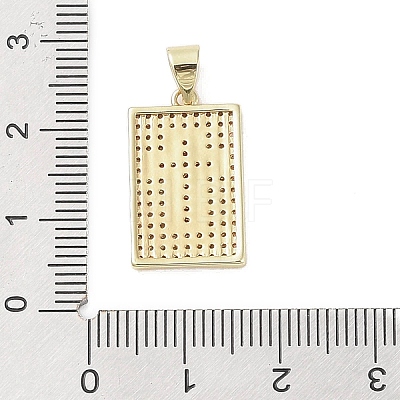 Real 18K Gold Plated Brass Micro Pave Cubic Zirconia Pendants KK-A209-10A-G-1