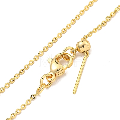 Brass Cable Chain Necklaces for Women NJEW-G084-10G-1