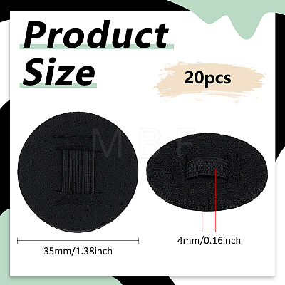 20Pcs Felt Hair Band Pads DIY-BC0015-58A-1