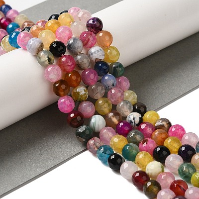 Dyed & Heated Natural Dragon Veins Agate Beads Strands G-P539-A01-05-1