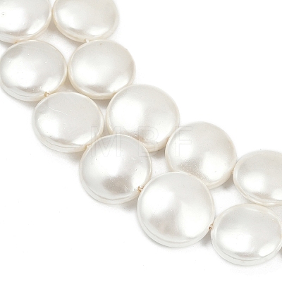 Electroplated Shell Pearl Beads Strands BSHE-G027-13D-1