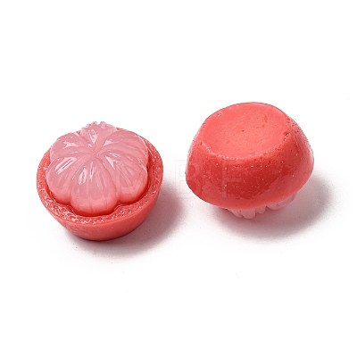 Fruit Theme Opaque Resin Cabochons RESI-C079-02C-1