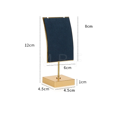 Velvet & Metal Single Necklace Display Riser Stands PW-WG94442-09-1