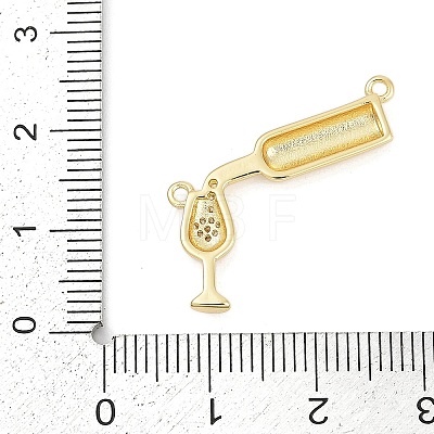 Brass Micro Pave Cubic Zirconia Pendants KK-G522-48G-1