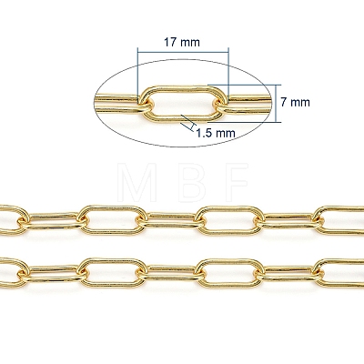 Brass Paperclip Chains CHC-G007-01G-01-1