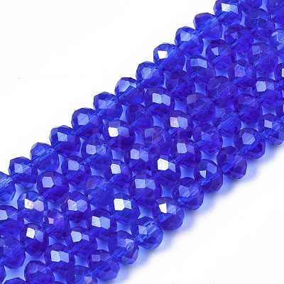 Electroplate Glass Beads Strands EGLA-A034-T4mm-B27-1