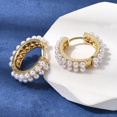 Round Brass Hoop Earrings EJEW-H180-11G-1