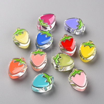 Transparent Enamel Acrylic Beads X1-TACR-S155-003-1