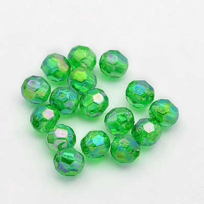 Eco-Friendly Transparent Acrylic Beads PL642-18-1