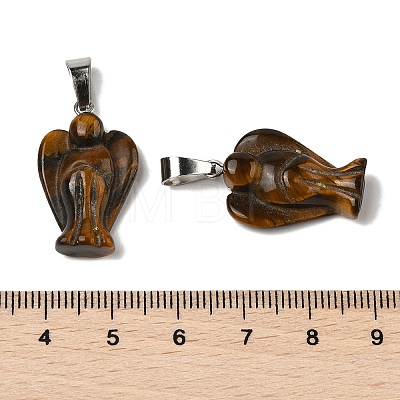 Natural Tiger Eye Pendants G-B127-10P-12-1