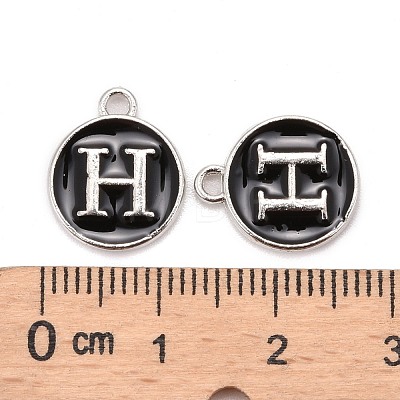 Platinum Plated Alloy Charms ENAM-S118-02H-P-1