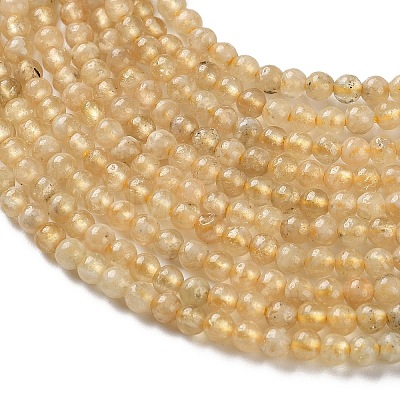 Natural Yellow Garnet Beads Strands G-Z129-C01-3mm-01-1