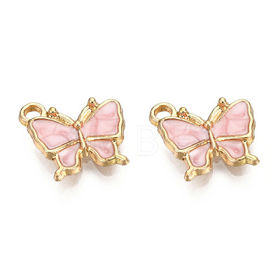 Light Gold Plated Alloy Charms X-ENAM-T009-03E-1