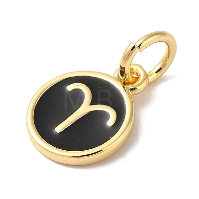 Real 18K Gold Plated Brass Enamel Charms KK-L216-001G-J01-1