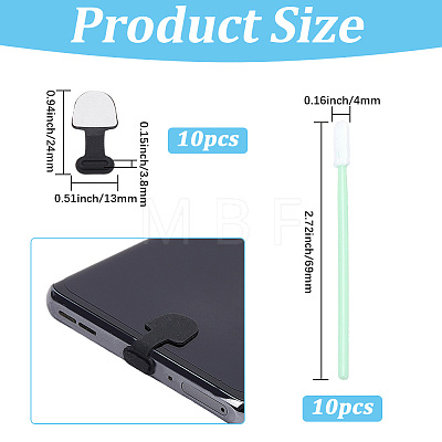 10Pcs Silicone Mobile Anti-Dust Plugs DIY-SC0033-83A-1