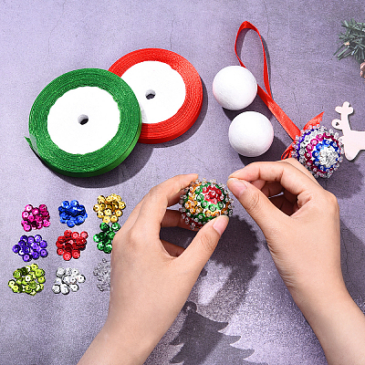 DIY Christmas Sequin Foam Ball Decorations DIY-YW0017-94-1