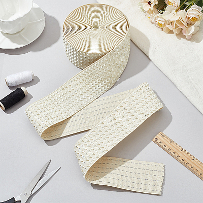 5 Yards Flat Polyester Elastic Wide Band OCOR-WH0090-052B-1