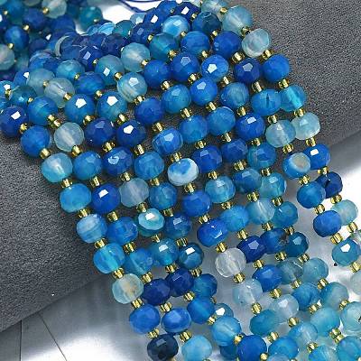 Natural Banded Agate Beads Strands G-K389-E09-01-1