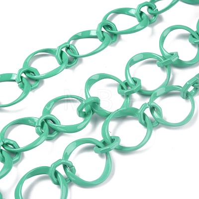 Eco-Friendly Alloy Spray Painted Link Chains LCHA-H005-01D-1
