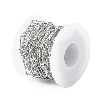 Tarnish Resistant 304 Stainless Steel Textured Paperclip Chains CHS-I020-03P-1