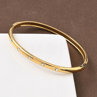 304 Stainless Steel Hinged Bangles for Women BJEW-C132-02G-1