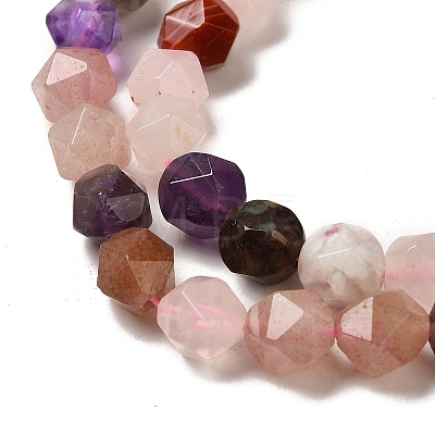 Natural Rose Quartz/Sodalite/Lapis Lazuli/Amethyst/Strawberry Quartz Beads Strands G-K382-A01-02-1