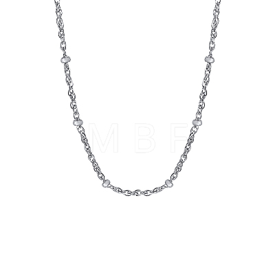 Stainless Steel Chain Satellite Chain Necklaces PW-WG9E049-01-1