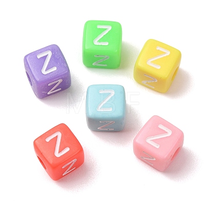 Opaque Acrylic European Beads AC-CBA7A73-01Z-1