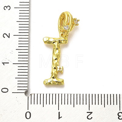 Rack Plating Brass Micro Pave Cubic Zirconia European Dangle Charms KK-L210-015G-I-1