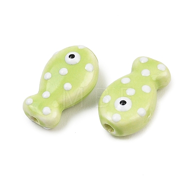 Handmade Porcelain Beads X-PORC-B009-03K-1