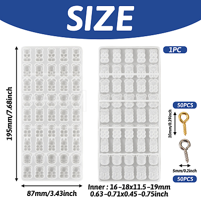  1Pc Bear Silicone Molds DIY-TA0005-62-1