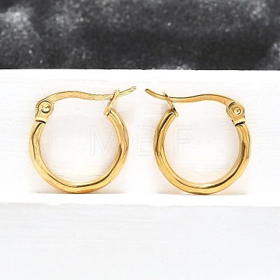 304 Stainless Steel Hoop Earrings X-EJEW-D195-G-1