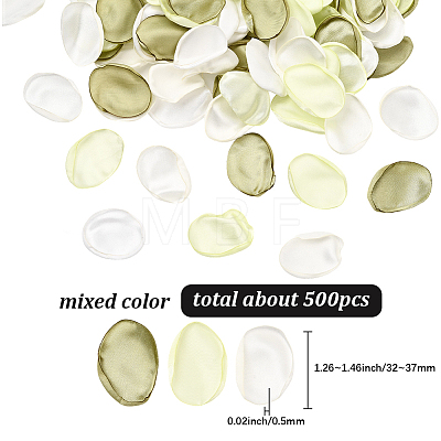 Polyester Artificial Rose Flower Petals AJEW-WH20067-107P-1