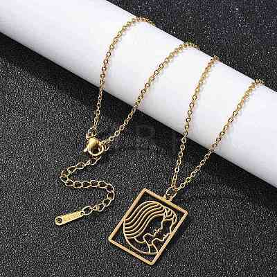 304 Stainless Steel Necklace LS-NJEW-D330-01G-03-1