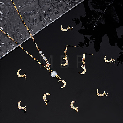 10Pcs Brass Charms KK-BC0015-66A-1