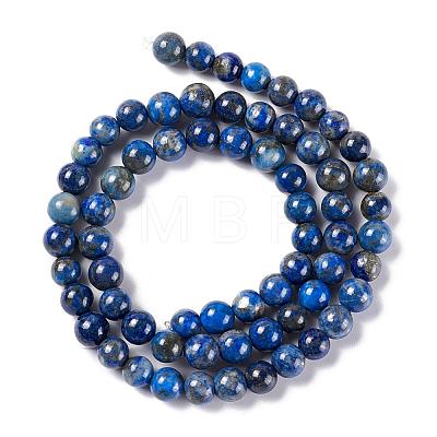 Natural Lapis Lazuli Round Bead Strands X-G-E262-01-6mm-1