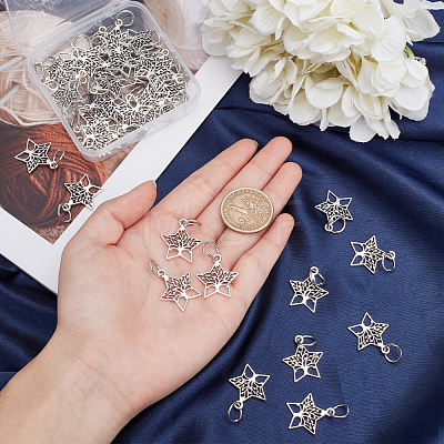 40Pcs Tibetan Style Alloy Pendants FIND-PH0002-59-1