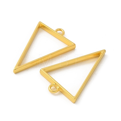 Rack Plating Alloy Triangle Open Back Bezel Pendants PALLOY-S047-09E-FF-1