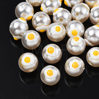 ABS Plastic Imitation Pearl Beads KY-N015-101-1