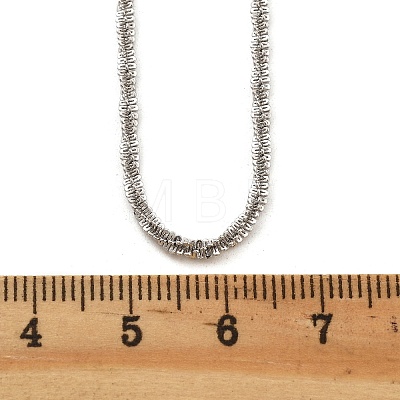 Brass Sterling Silver Chains Necklaces for Women NJEW-D302-25P-1